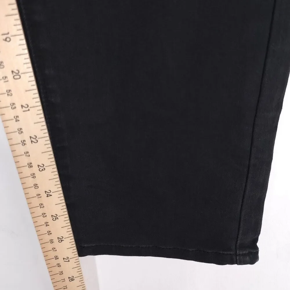 ALEXANDER WANG Jeans Bite High Rise Black Straight Leg Cotton USA Made Size 27